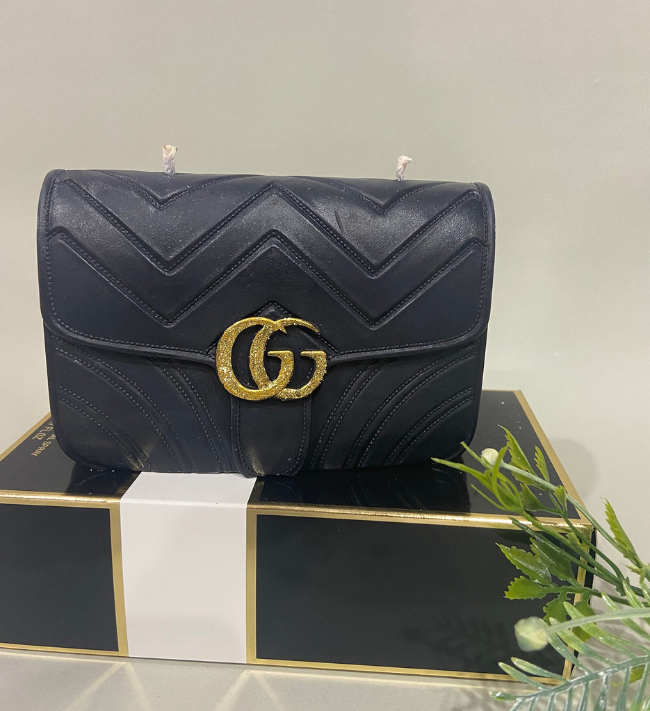 GG Candle with Gold Trim - Black