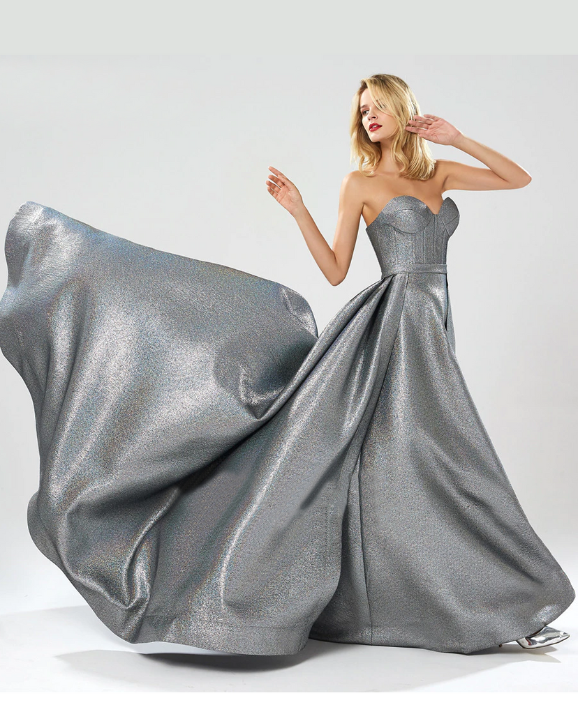 Larissa Formal Gown - Metallic Silver